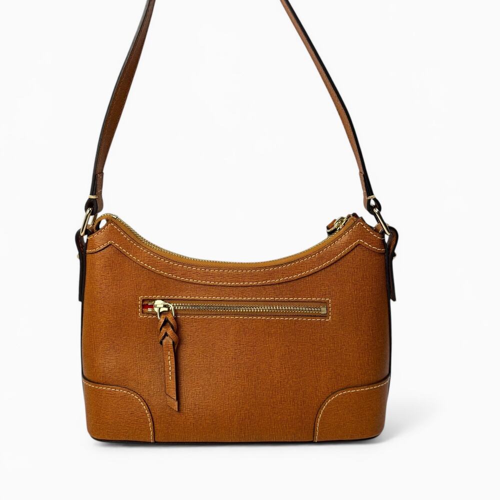 Dooney & Bourke Dixon Small Saffiano Leather Structured Hobo Shoulder Bag - Picture 4 of 13